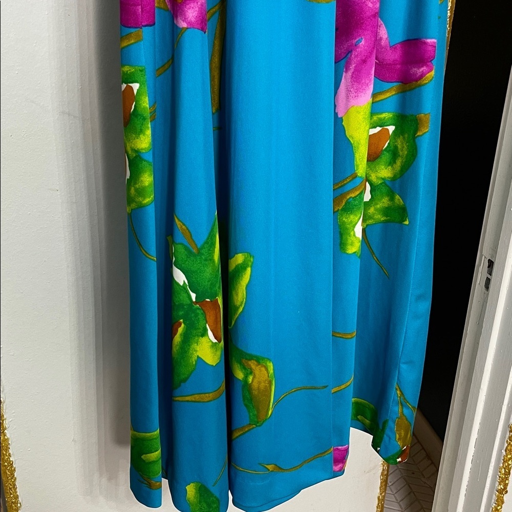 Vintage Tori Richard Honolulu | 60s/70s Orchid Hawaiian Floral | Size 8 - Picture 8 of 9
